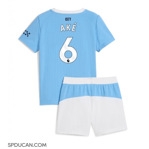 Dječji Nogometni Dres Manchester City Nathan Ake #6 Domaci 2025-26 Kratak Rukav (+ Kratke hlače)